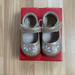 Baby Girl Gold Mary Jane Shoes